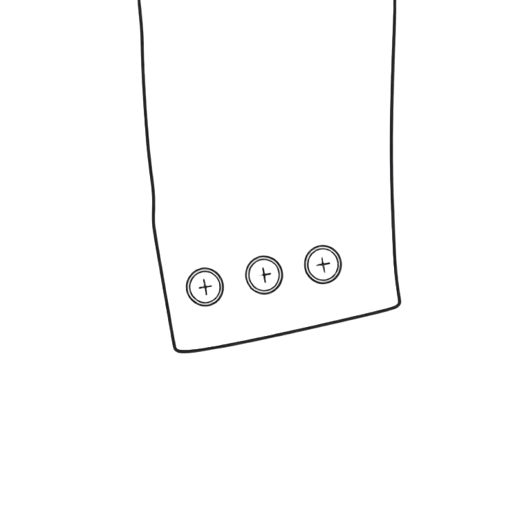 Cuff button of a jacket