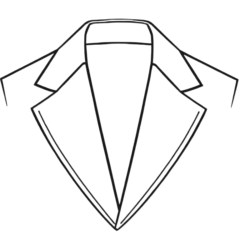 Notch / gorge of a jacket