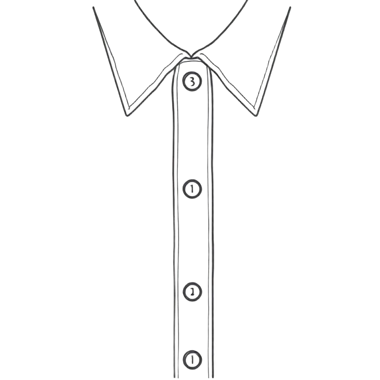 Placket of a shirt